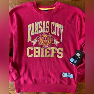 Kansas City KC Chiefs‎ Red Crew Sweatshirt Ultra Game Medium NWT